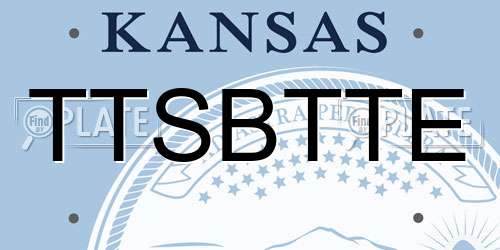 TTSBTTE Kansas License Plate