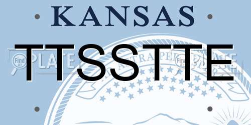TTSSTTE Kansas License Plate