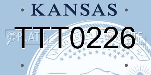 TTT0226 Kansas License Plate