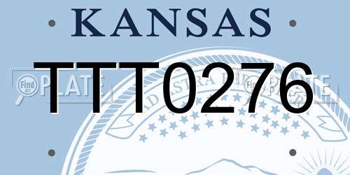 TTT0276 Kansas License Plate