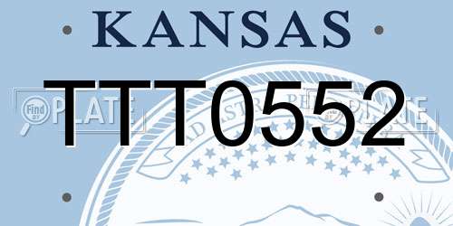TTT0552 Kansas License Plate