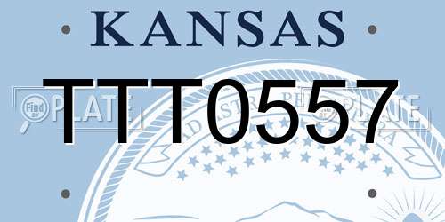 TTT0557 Kansas License Plate