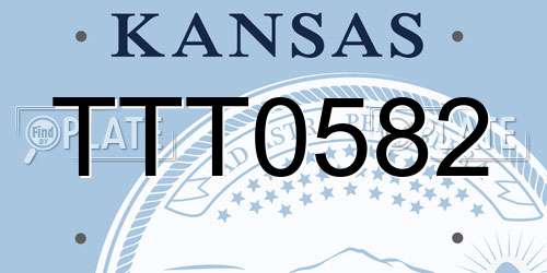 TTT0582 Kansas License Plate