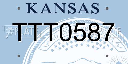 TTT0587 Kansas License Plate