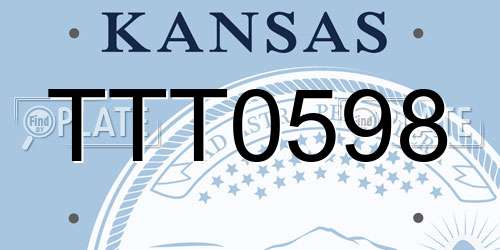 TTT0598 Kansas License Plate