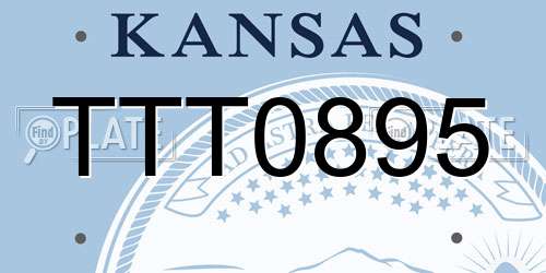 TTT0895 Kansas License Plate