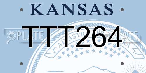 TTT264 Kansas License Plate