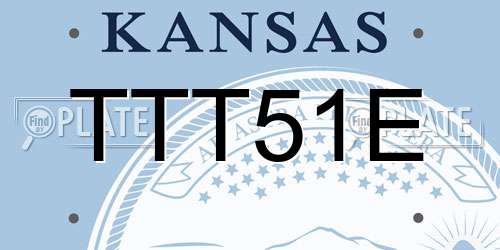 TTT51E Kansas License Plate
