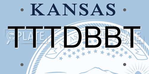 TTTDBBT Kansas License Plate