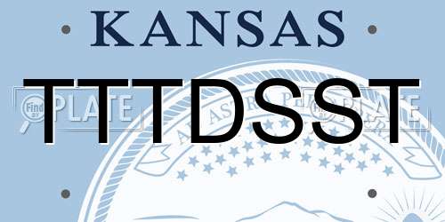 TTTDSST Kansas License Plate
