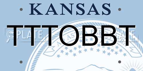 TTTOBBT Kansas License Plate
