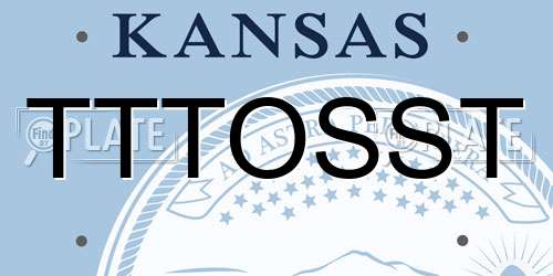 TTTOSST Kansas License Plate