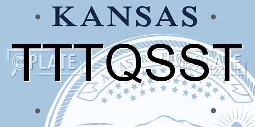 TTTQSST Kansas License Plate