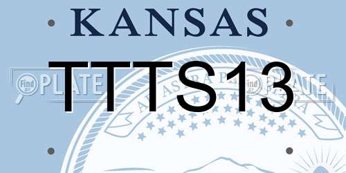 TTTS13 Kansas License Plate