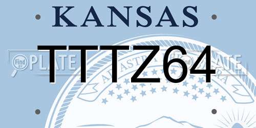TTTZ64 Kansas License Plate