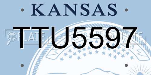 TTU5597 Kansas License Plate