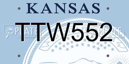 TTW552 Kansas License Plate