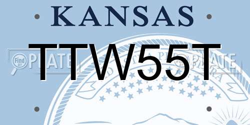 TTW55T Kansas License Plate