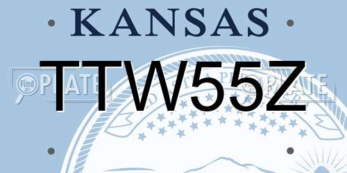 TTW55Z Kansas License Plate