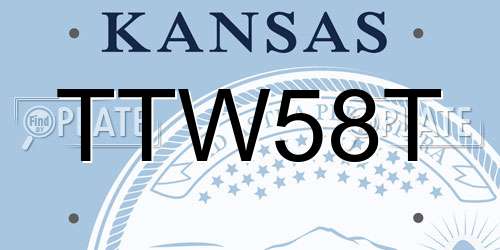 TTW58T Kansas License Plate