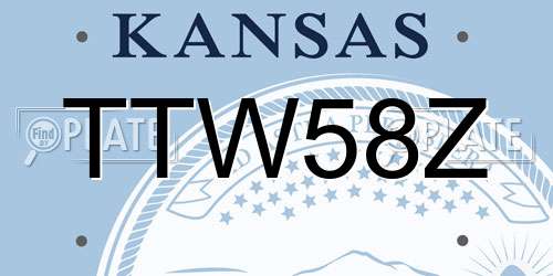 TTW58Z Kansas License Plate