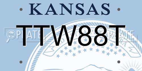 TTW88T Kansas License Plate