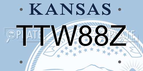 TTW88Z Kansas License Plate