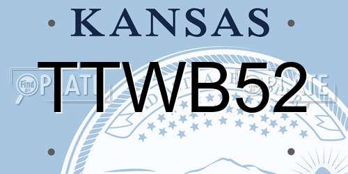 TTWB52 Kansas License Plate