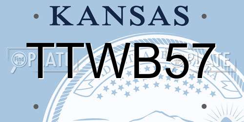 TTWB57 Kansas License Plate