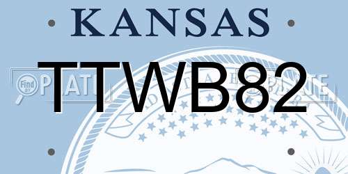 TTWB82 Kansas License Plate
