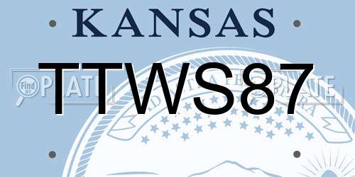 TTWS87 Kansas License Plate