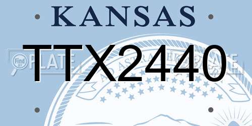 TTX2440 Kansas License Plate