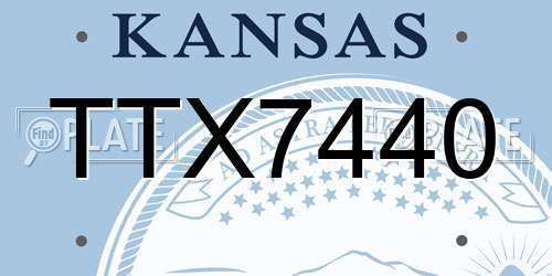 TTX7440 Kansas License Plate