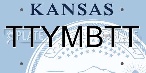 TTYMBTT Kansas License Plate