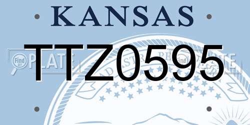 TTZ0595 Kansas License Plate