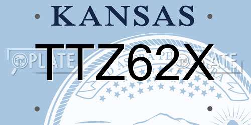 TTZ62X Kansas License Plate