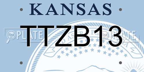 TTZB13 Kansas License Plate