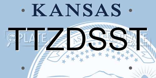 TTZDSST Kansas License Plate