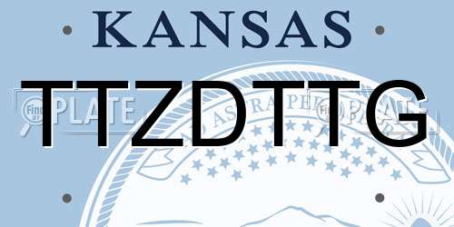 TTZDTTG Kansas License Plate