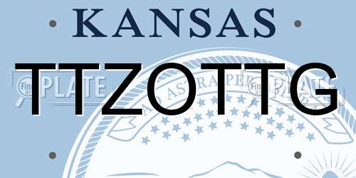 TTZOTTG Kansas License Plate