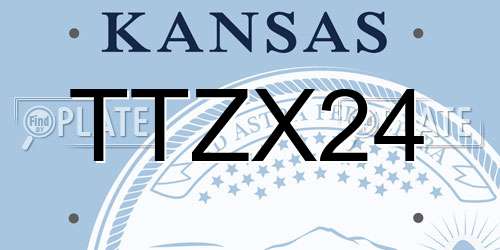 TTZX24 Kansas License Plate