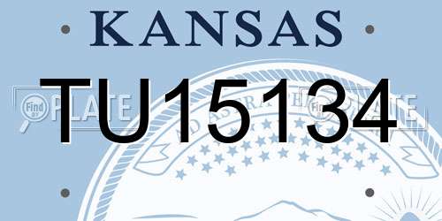 TU15134 Kansas License Plate