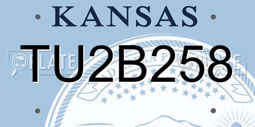 TU2B258 Kansas License Plate