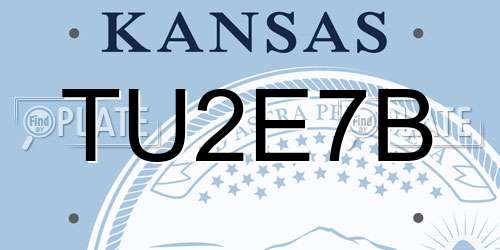 TU2E7B Kansas License Plate
