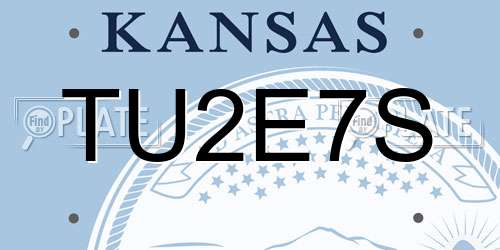 TU2E7S Kansas License Plate