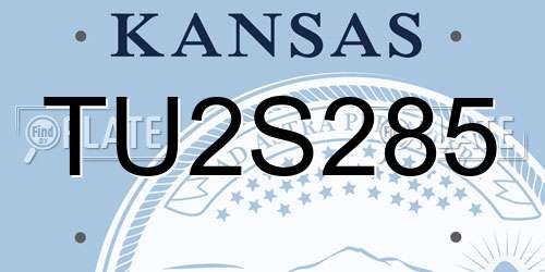 TU2S285 Kansas License Plate