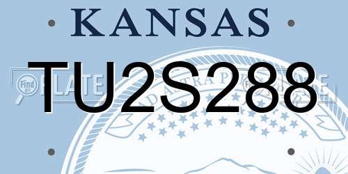 TU2S288 Kansas License Plate