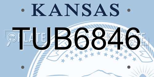 TUB6846 Kansas License Plate