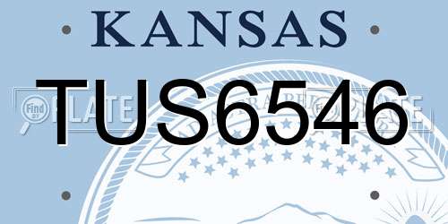 TUS6546 Kansas License Plate
