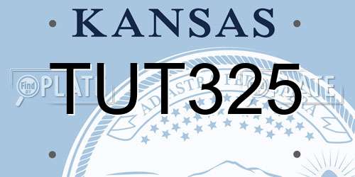 TUT325 Kansas License Plate